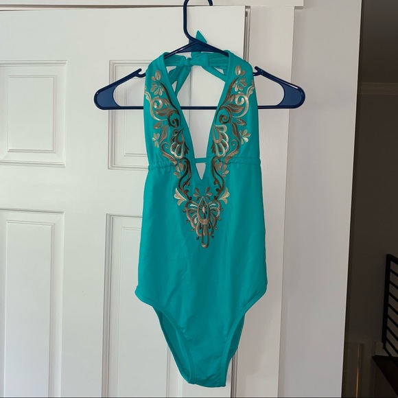 Laundry by Shelli Segal Ocean Swell one piece - Picture 2 of 7